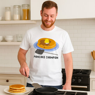 Pancake Champion Breakfast Food Mens T-Shirt