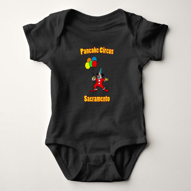Pancake Circus Baby One-Piece Baby Bodysuit (Front)