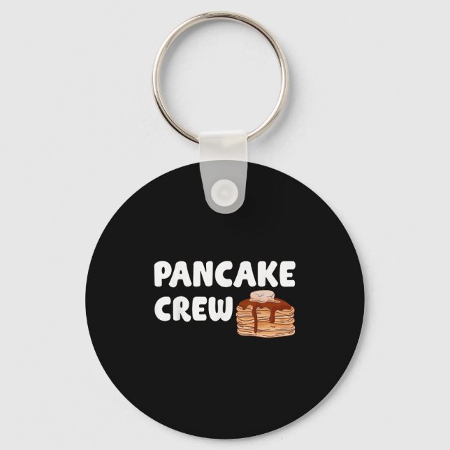 Pancake Crew Funny Pancake Lover Pancake Christmas Keychain (Front)