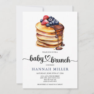 Pancake Cute Baby Shower Invitations