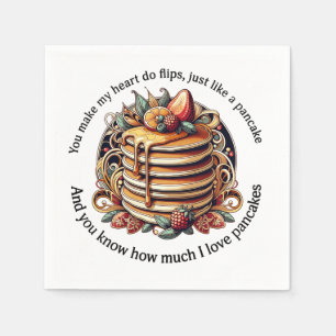 Pancake Flips of Love Napkins