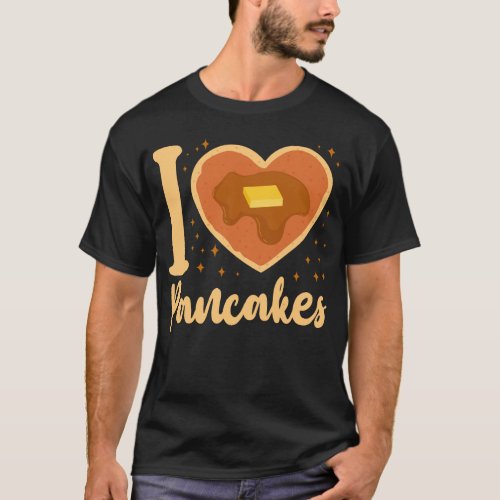 Pancake I Love Pancakes Heart T_Shirt