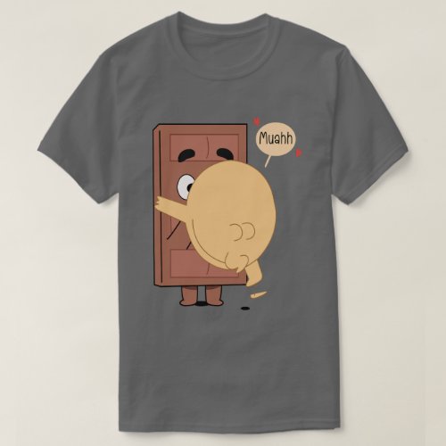 Pancake Kissing Choco Funny Cute Couples  T_Shirt