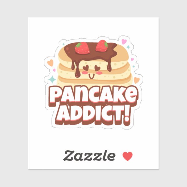 Pancake Lover Addict Cute Design Sticker (Sheet)