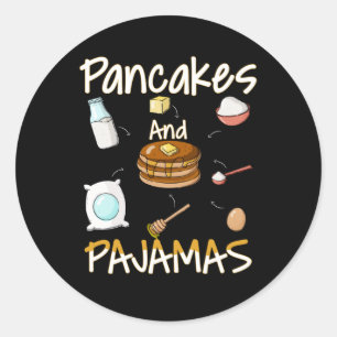 Pancake Pajama Gift Classic Round Sticker