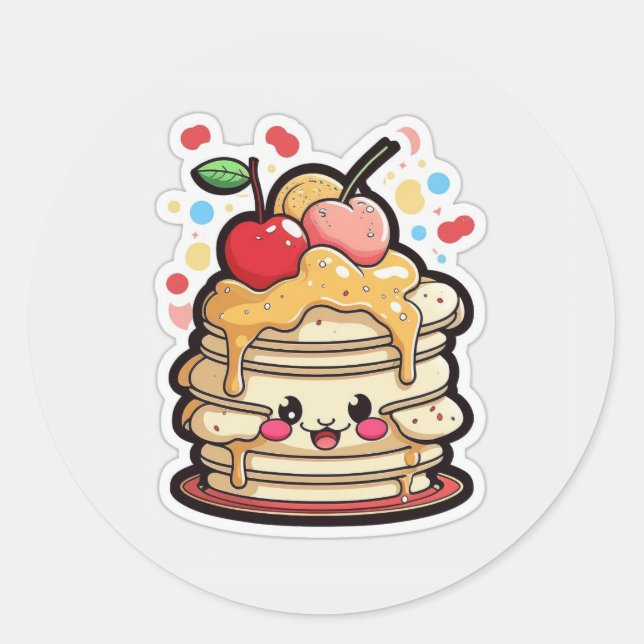 Pancake Pals: Adorable Breakfast Stickers (Front)