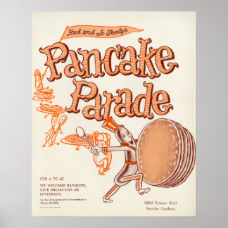 Pancake Parade Menu Poster