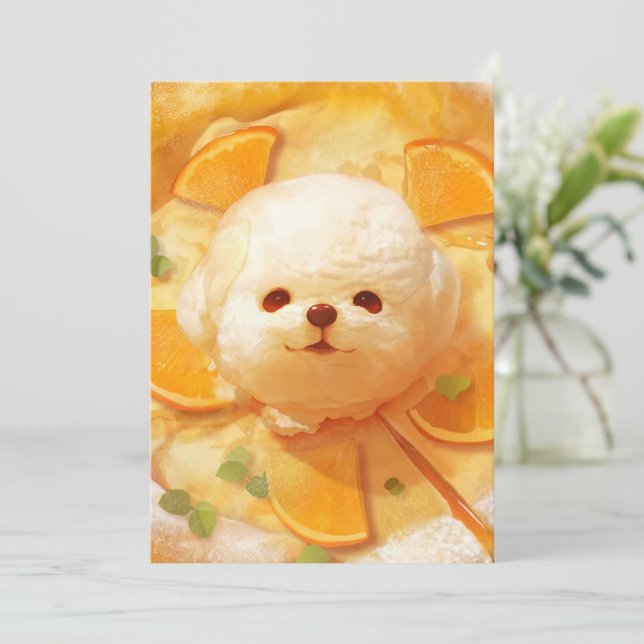 Pancake Party: Smile Dog Ice Cream Invitation (Standing Front)