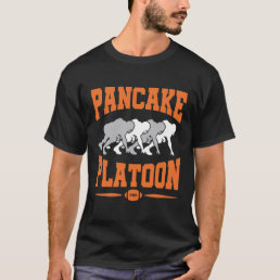 Pancake Platoon Football Offensive Line Lineman T-Shirt