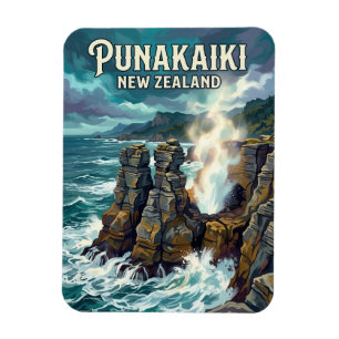 Pancake Rocks New Zealand Magnet