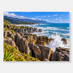 Pancake Rocks Punakaiki New Zealand Coast Foam Board