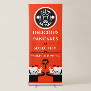 Pancake Seller Promotional Retractable Banner