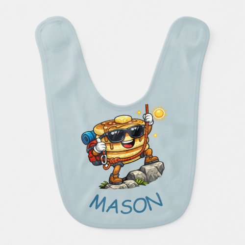 Pancake Stack Climbing Baby Bib