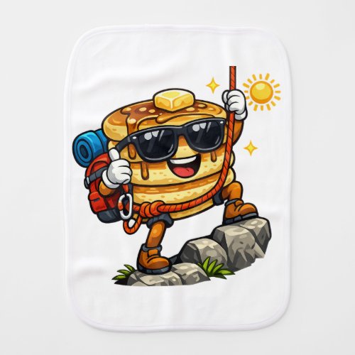 Pancake Stack Climbing Baby Burp Cloth