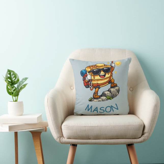 Pancake Stack Climbing  Throw Pillow (Chair)