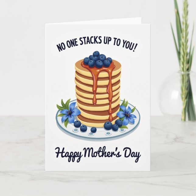 Pancake Stack Mothers Day Card (Front)