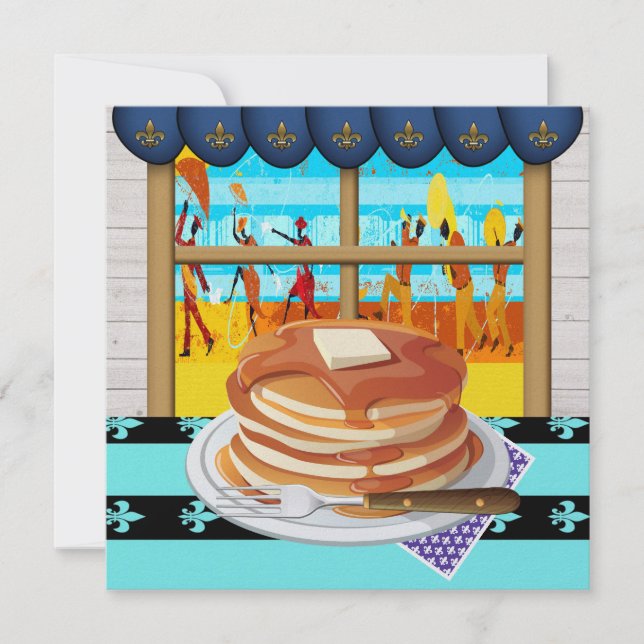 Pancake Supper - Fat Tues - Shrove Tues Invitation (Front)