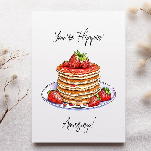 Pancake Themed Birthday Card