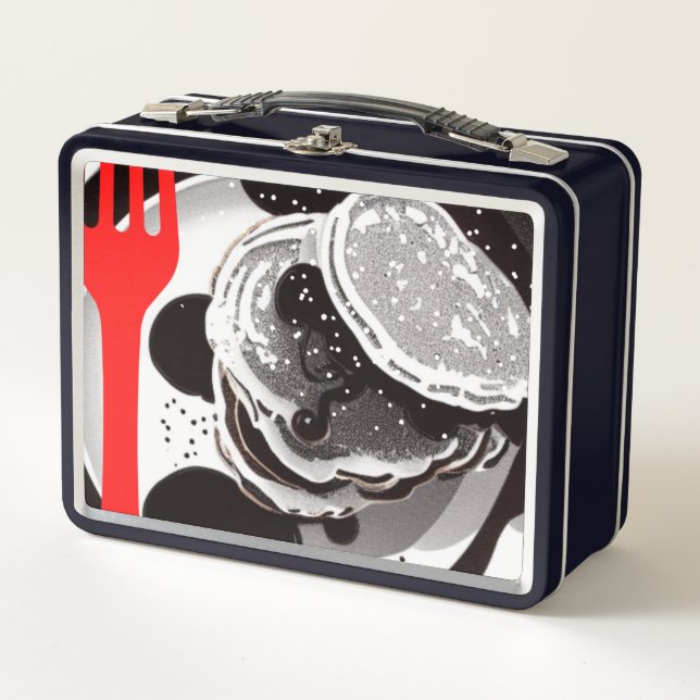 Pancakes and Fork Lunch Box (Front)
