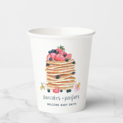 Pancakes and Pacifiers Baby Shower Brunch Paper Cups