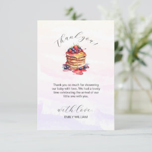 Pancakes and Pacifiers Brunch Baby Shower Thank You Card