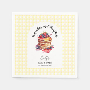 Pancakes and Pacifiers Gingham Plaid Baby Shower Napkins