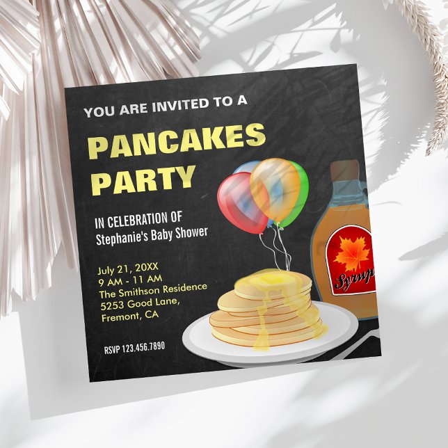 Pancakes And Pajamas Baby Shower Invitation (Creator Uploaded)