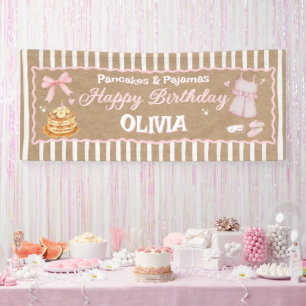  Pancakes and Pajamas Banner - Kraft paper style