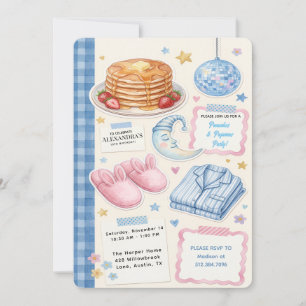 Pancakes and Pajamas Birthday Invitation