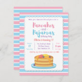 Pancakes and Pajamas Birthday Party Invitations (Front/Back)