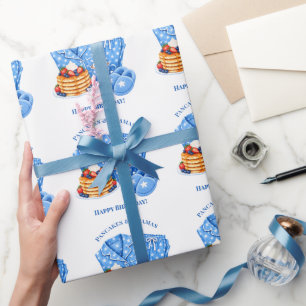 Pancakes and Pajamas Boy’s Birthday Party Wrapping Paper