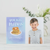 Pancakes and Pajamas Boys Birthday Party Invitation (Standing Front)