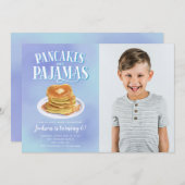 Pancakes and Pajamas Boys Birthday Party Invitation (Front/Back)