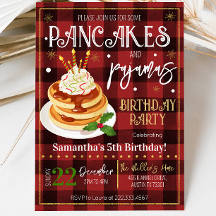 Pancakes and Pajamas Christmas Party Invitation
