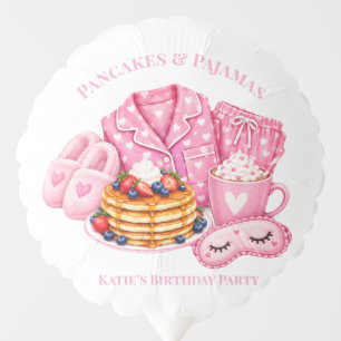 Pancakes and Pajamas Girl's Birthday Party Balloon