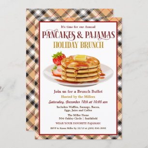 Pancakes and Pajamas Holiday Brunch Invitation