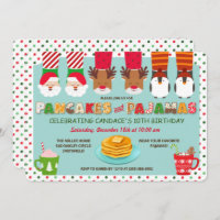 Pancakes and Pajamas Holiday Invitation