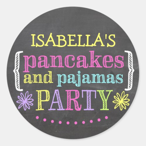 Pancakes and Pajamas Party Favor Tag