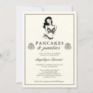 Pancakes and Panties Lingerie Bridal Shower Invitation