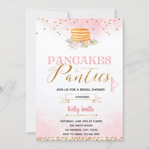 Pancakes and panties lingerie invitation