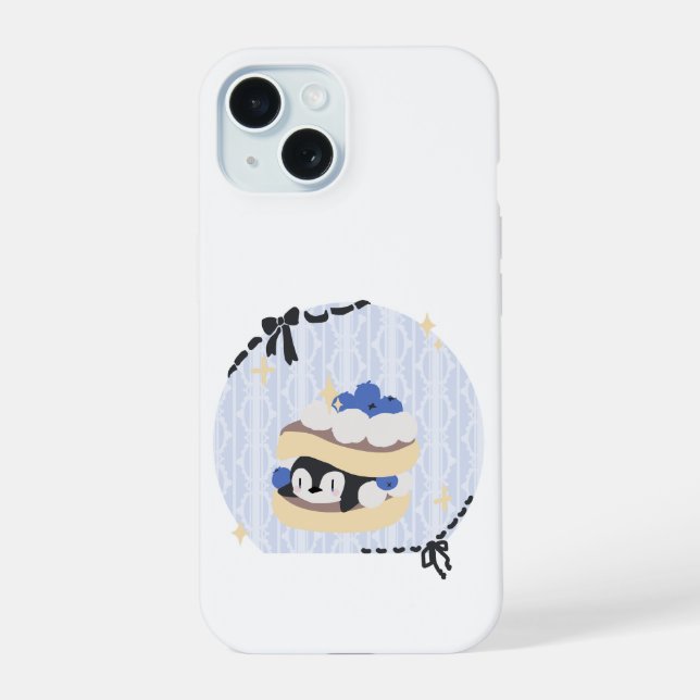 Pancakes and Penguins iPhone 15 Case (Back)