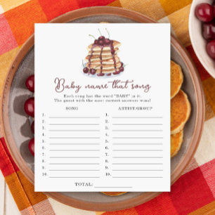 Pancakes baby shower Name that song game