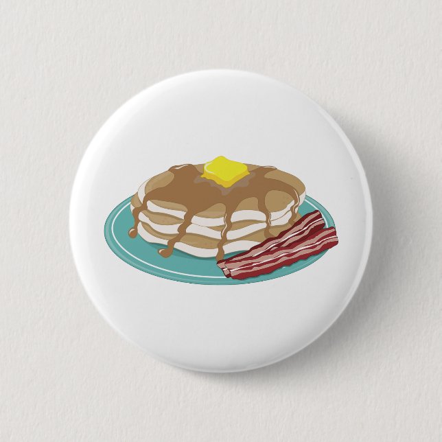 Pancakes Bacon Button (Front)
