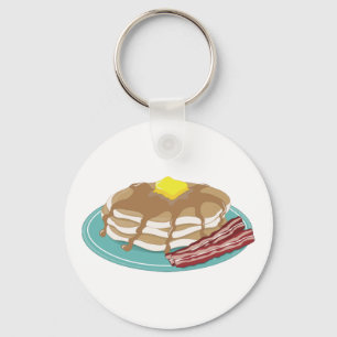 Pancakes Bacon Keychain