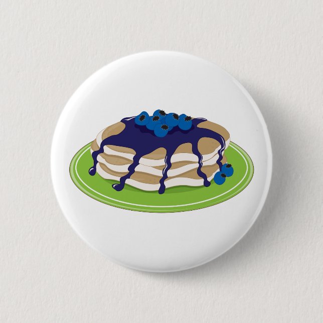 Pancakes Blueberry Button (Front)