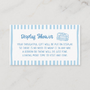 Pancakes Breakfast Boy Baby Shower Display Shower Enclosure Card