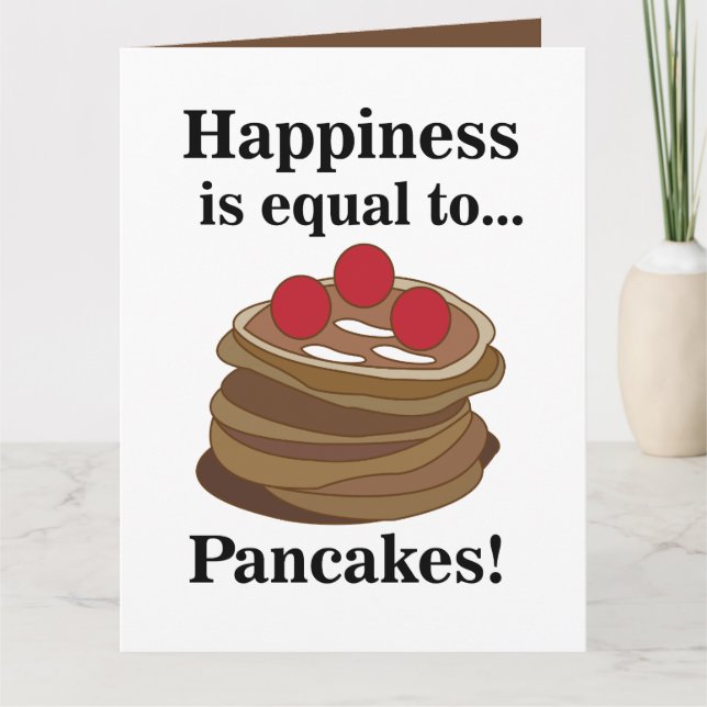 Pancakes Breakfast Food Card (Front)