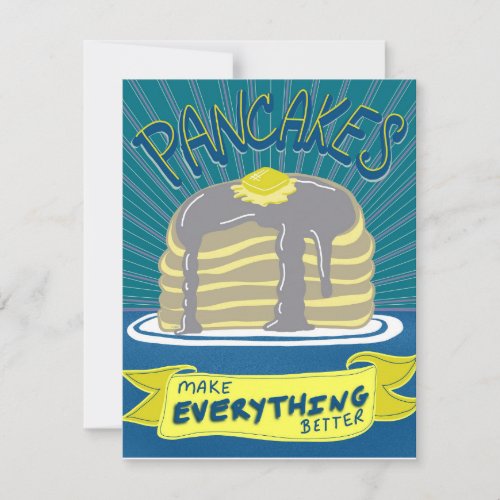 Pancakes Brunch or Breakfast Invitation Card