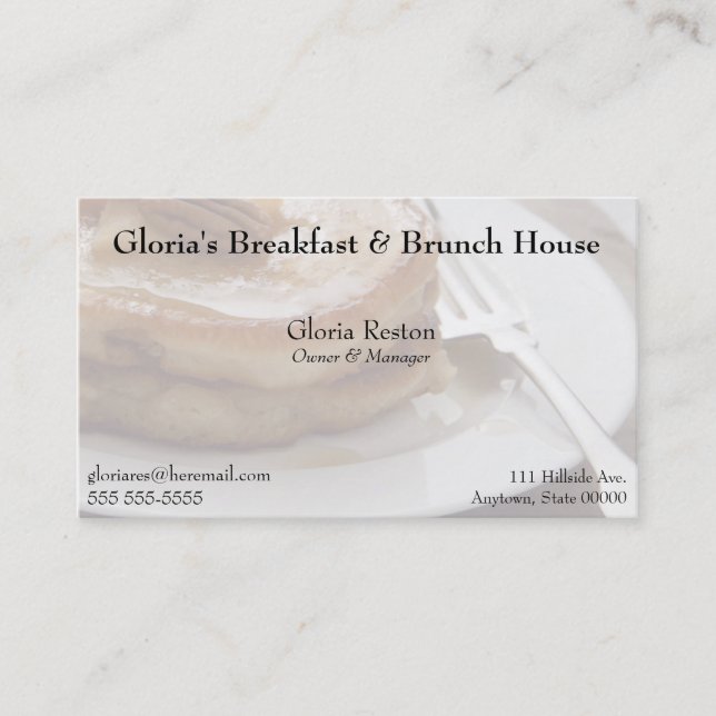 Pancakes Business Card (Front)