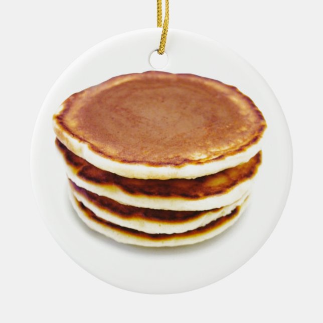 Pancakes Ceramic Ornament (Front)